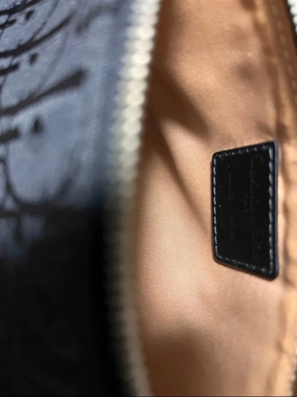 Dior Black Monogram Zip Pouch